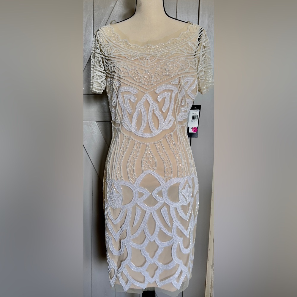 🆕 JS collection nude sequin dress nwt sz 8